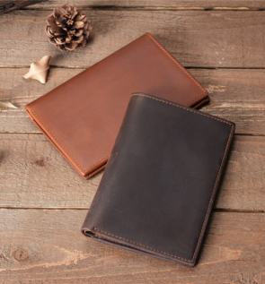 FullGrainLeatherPassportWalletRetroLeatherCardHolderWalletRFIDBifoldWalletUnisexShortWallet_1