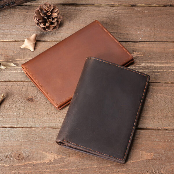 Leather Passport Wallet Retro Leather Card Holder