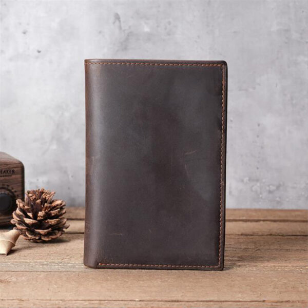 Leather Passport Wallet Retro Leather Card Holder - Image 3