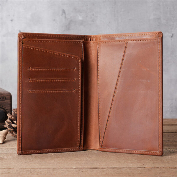 Leather Passport Wallet Retro Leather Card Holder - Image 6