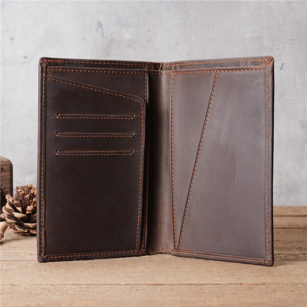 Leather Passport Wallet Retro Leather Card Holder - Image 7