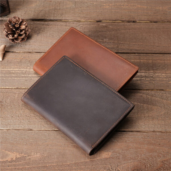 Leather Passport Wallet Retro Leather Card Holder - Image 8