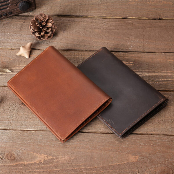 Leather Passport Wallet Retro Leather Card Holder - Image 9