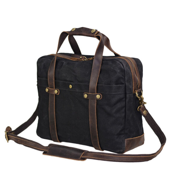 Canvas Messenger Bag Canvas Brief case Laptop Bag - Image 2