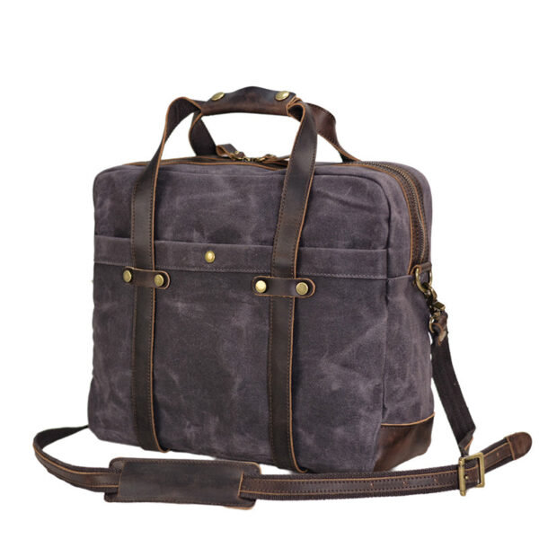 Canvas Messenger Bag Canvas Brief case Laptop Bag - Image 3