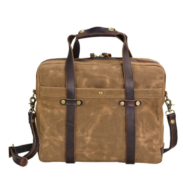 Canvas Messenger Bag Canvas Brief case Laptop Bag - Image 4