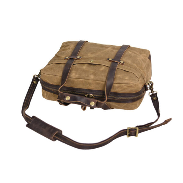 Canvas Messenger Bag Canvas Brief case Laptop Bag - Image 7